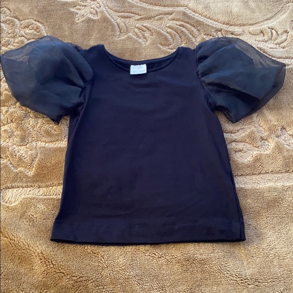 Zara kids puff sleeve top